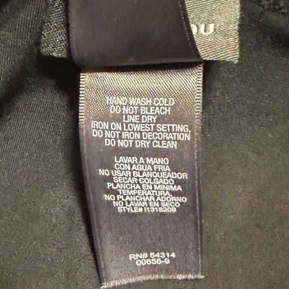 Bisou Bisou Black 3/4 Sleeve Dress with Beaded Detail Comfortable Flattering - Picture 10 of 10